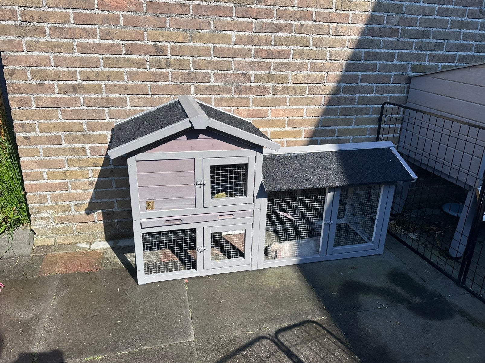 Konijnenhok, Dieren en Toebehoren, Knaagdieren en Konijnen | Hokken en Kooien, Ophalen, Konijn, Zo goed als nieuw, 90 cm of meer