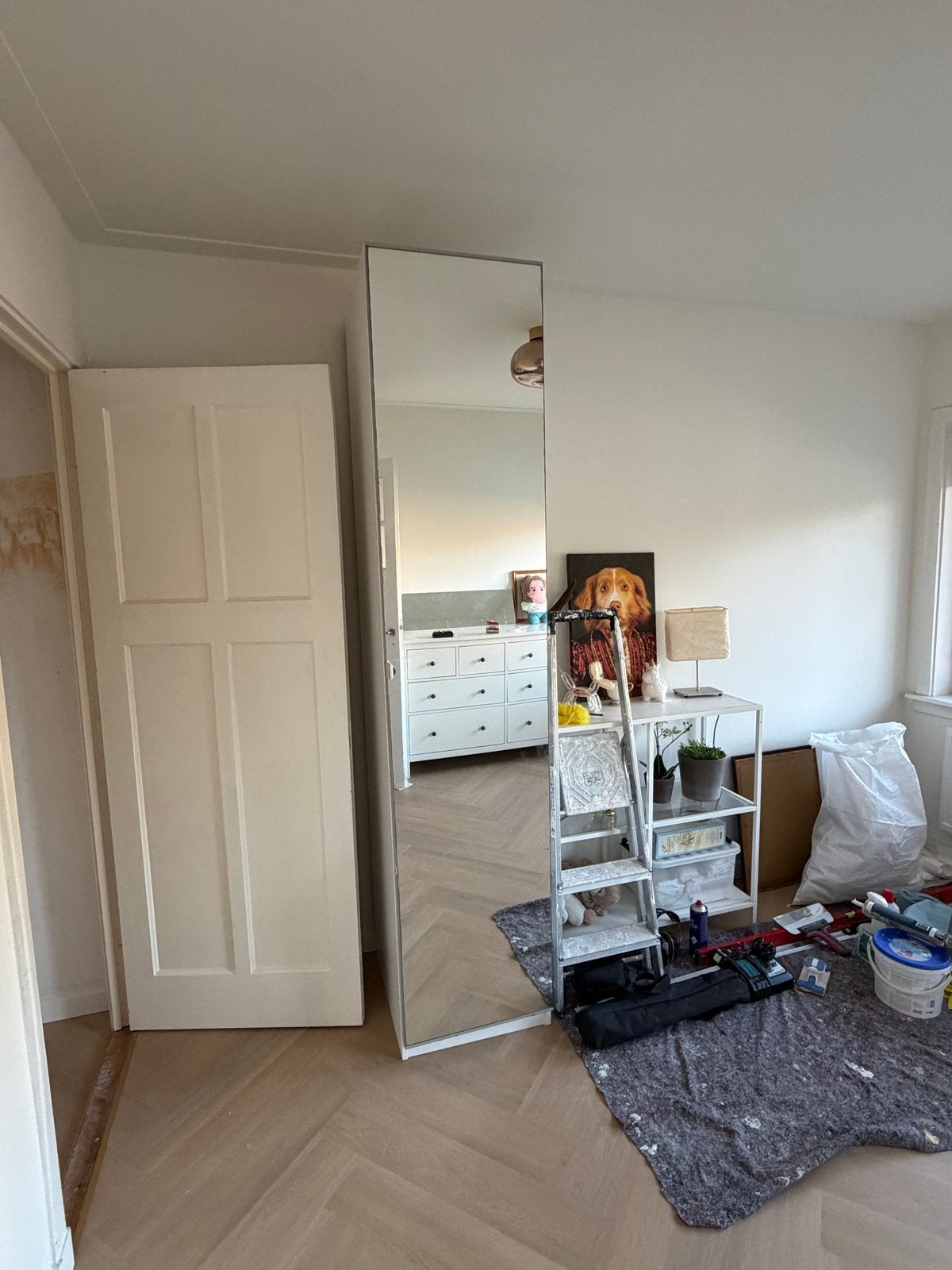 Ikea Pax kast 50x236 cm met spiegeldeur, Huis en Inrichting, Ophalen, Minder dan 50 cm, Gebruikt, 200 cm of meer