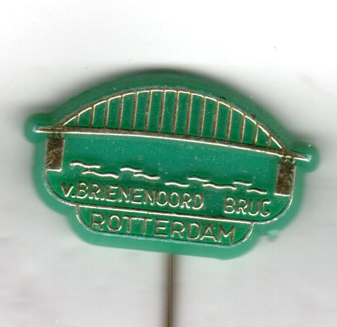 Speldje VAN BRIENENOORDBRUG ROTTERDAM GROEN (A4), Ophalen of Verzenden, Gebruikt, Overige onderwerpen