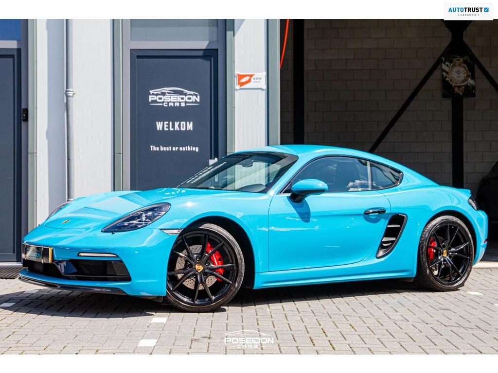 Porsche 718 Cayman S 2.5 ORIG NL | NAP | WEINIG KM, Achterwielaandrijving, Gebruikt, Bi-Xenon koplampen, Blauw