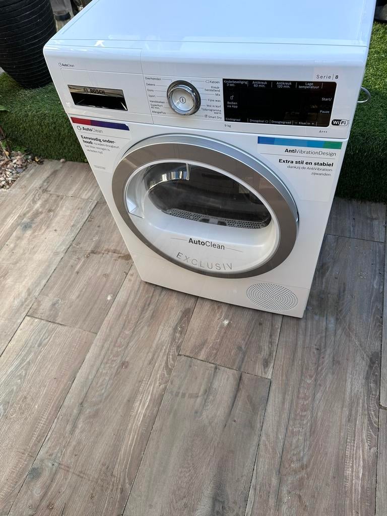 Bosch Warmtepompdroger 9 kg met WiFi, Witgoed en Apparatuur, 8 tot 10 kg, Ophalen of Verzenden, Zo goed als nieuw, 85 tot 90 cm