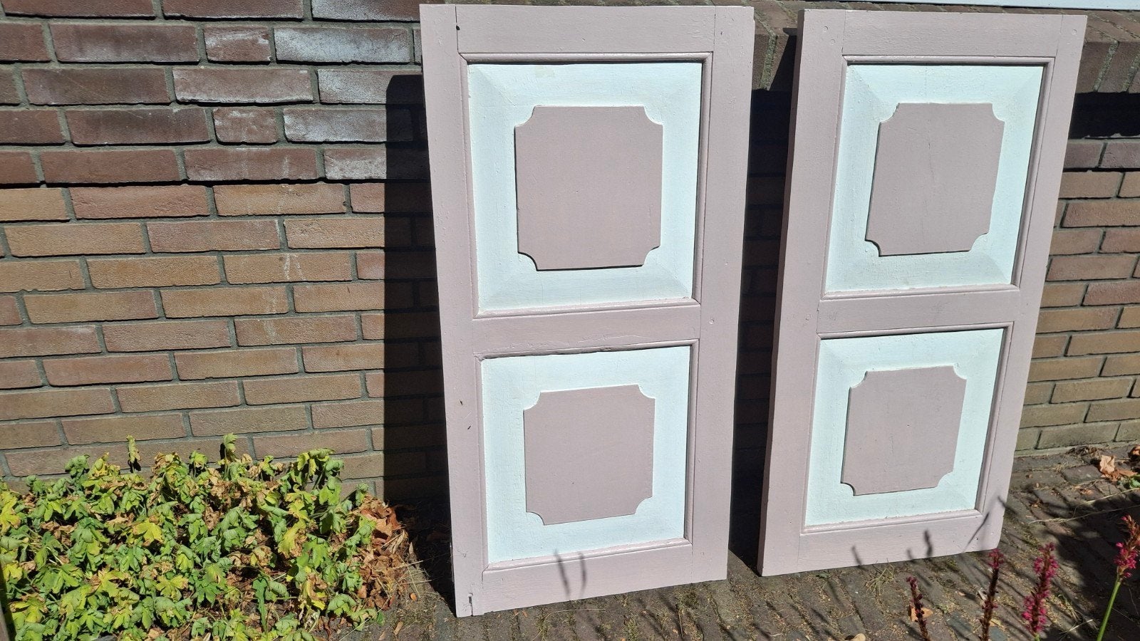 Antieke Franse luiken, opgeknapt voor kinderbed/bedstee, Ophalen, Gebruikt, Hout, Minder dan 200 cm