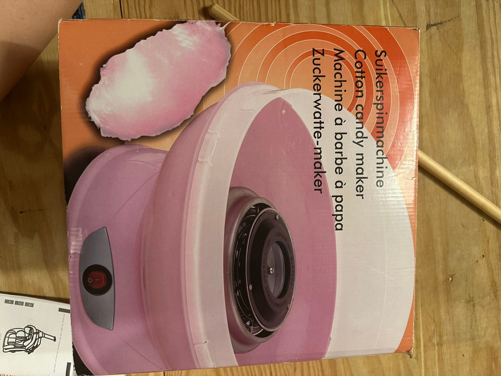 Suikerspinmachine met 3 kleuren suiker, Ophalen of Verzenden, Zo goed als nieuw