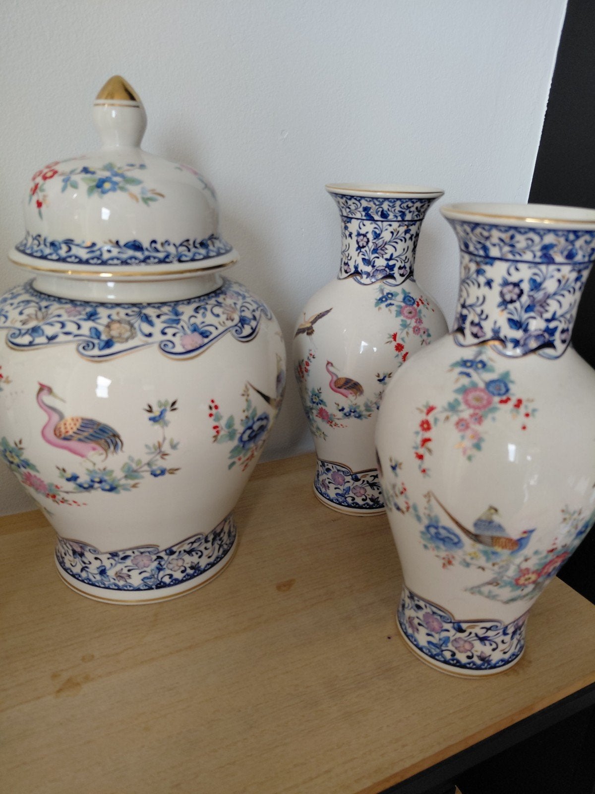 Prachtig Delfts Blauw Vazen Set - Handgeschilderd, Antiek en Kunst, Ophalen