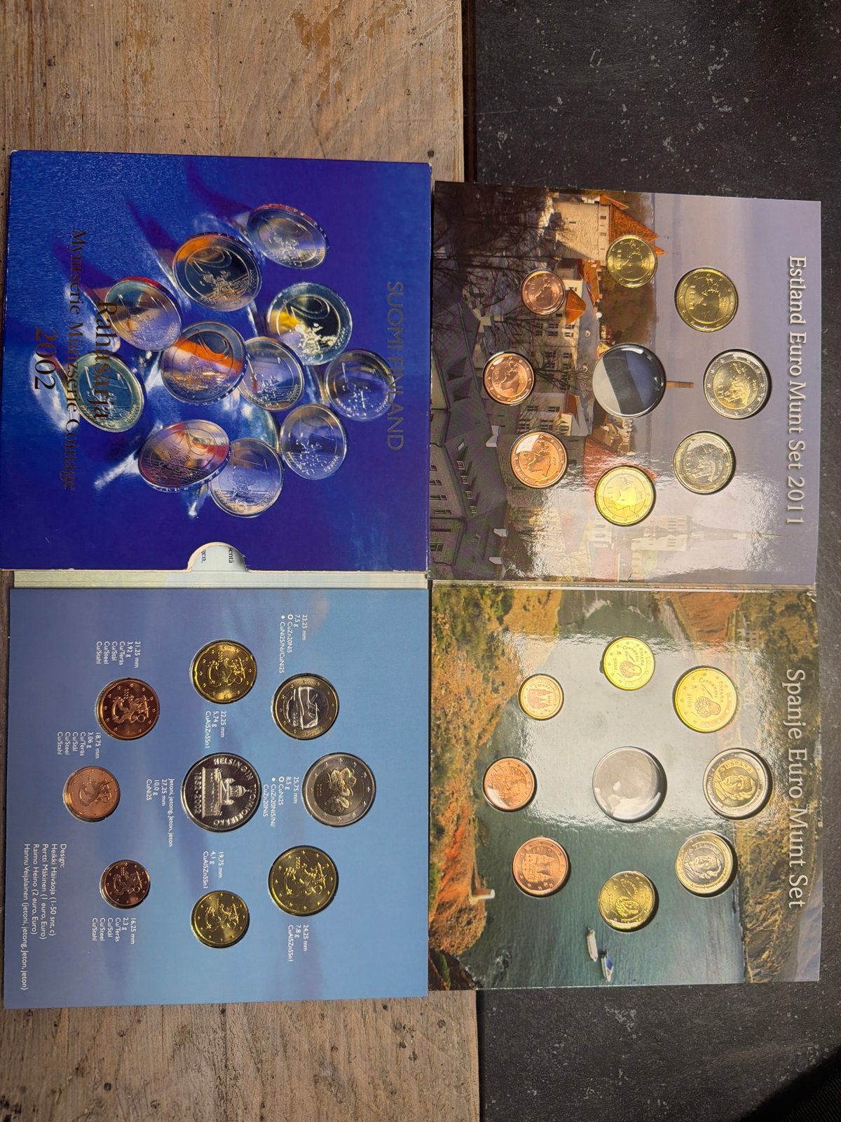 Euro munt sets: Estland 2011, Spanje, Finland 2002, Ophalen, Overige landen, Overige waardes, Setje