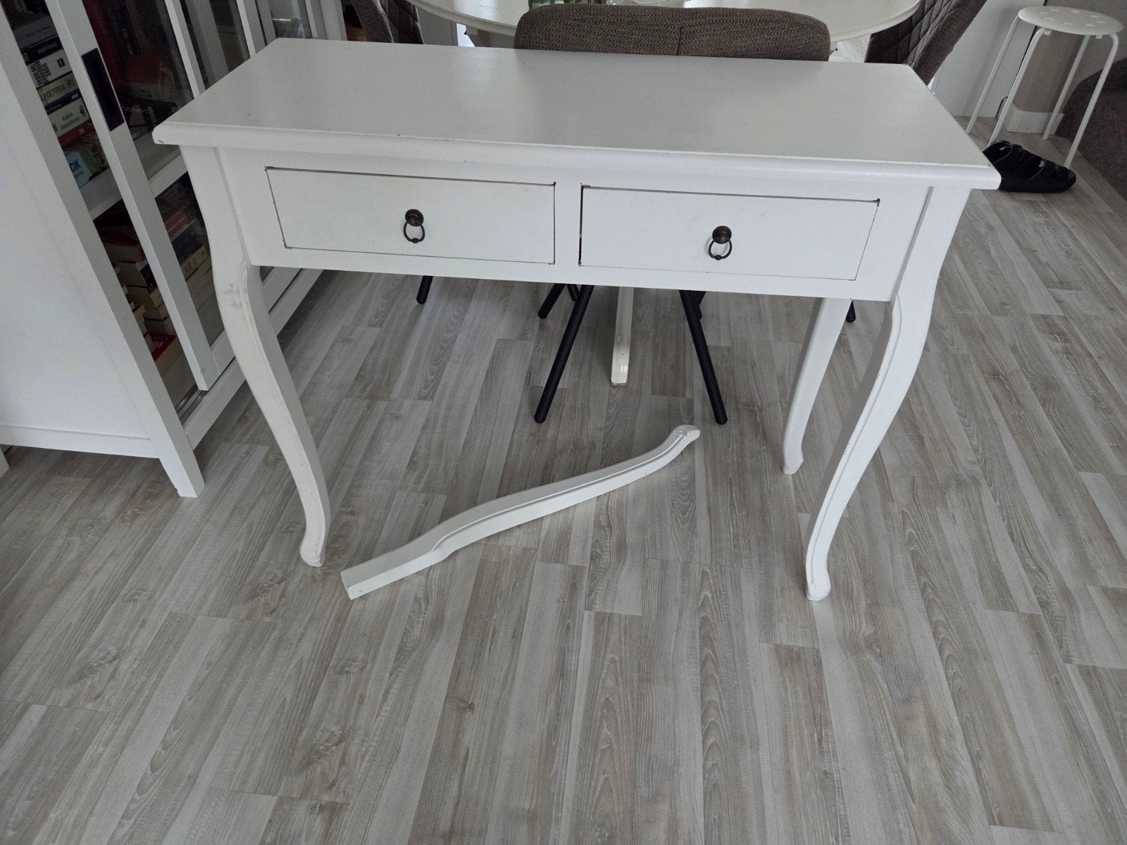 Witte make-up tafel met twee lades, Ophalen, Gebruikt, 50 tot 100 cm, Minder dan 100 cm