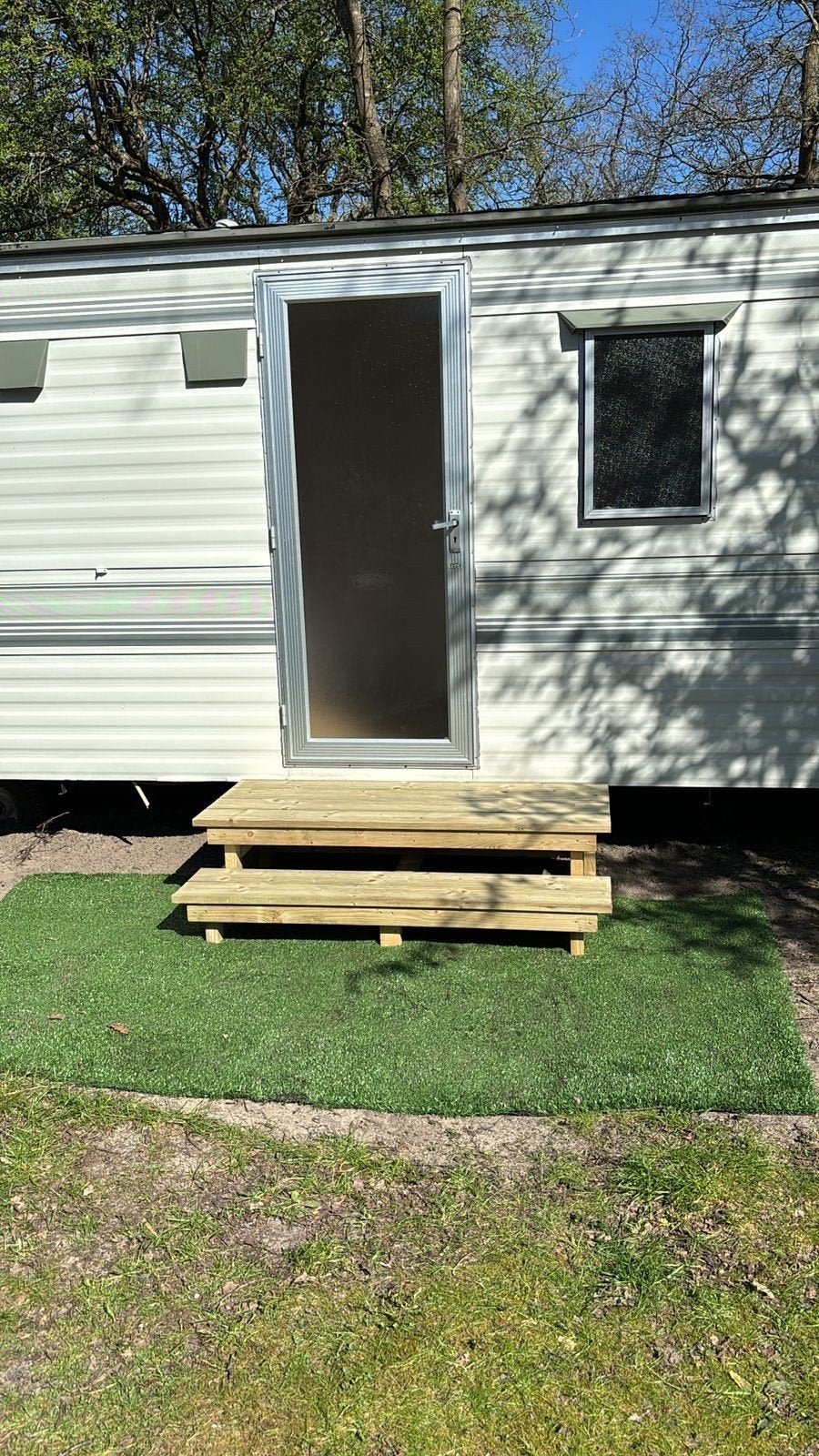 Mooie stevige opstap  trap chalet stacaravan op maat gemaakt, Caravans en Kamperen, Caravan accessoires, Nieuw, Ophalen
