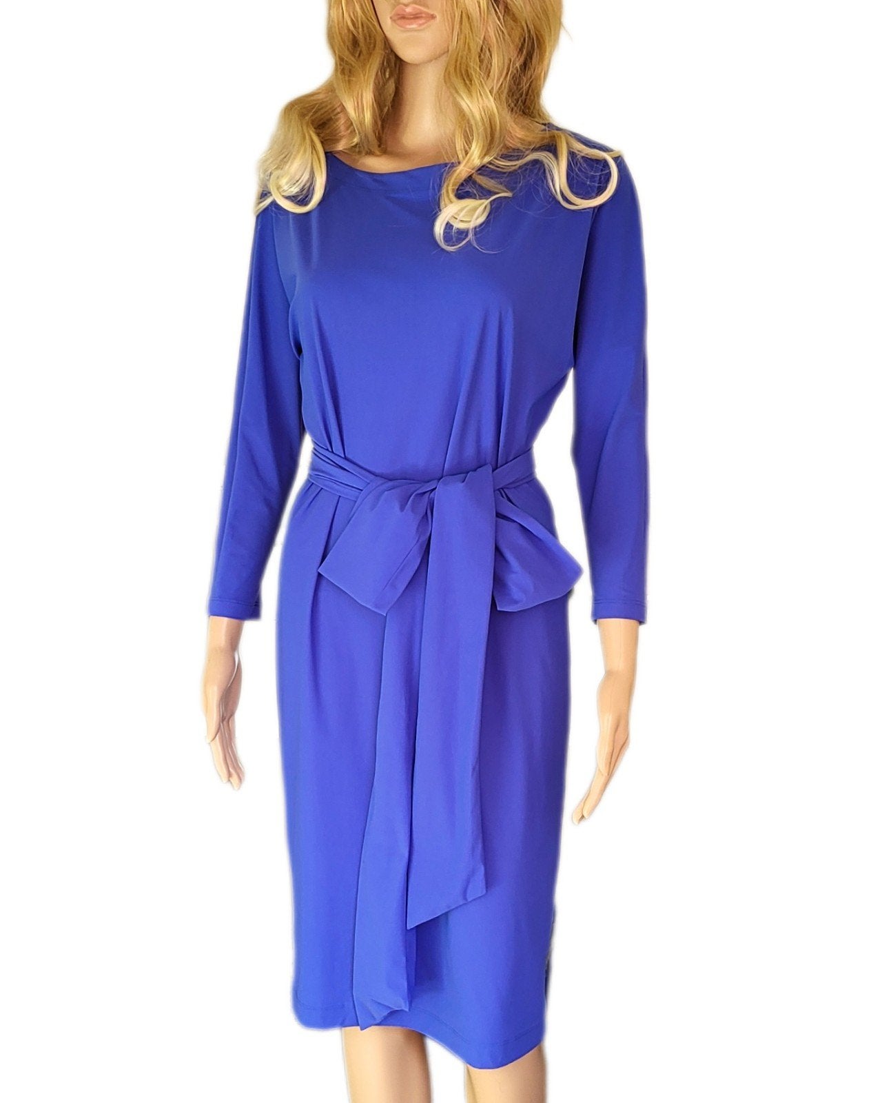 Mooi travelstof jurkje van La Dress by Simone xxs/m, Kleding | Dames, Blauw, La Dress, Ophalen of Verzenden, Zo goed als nieuw