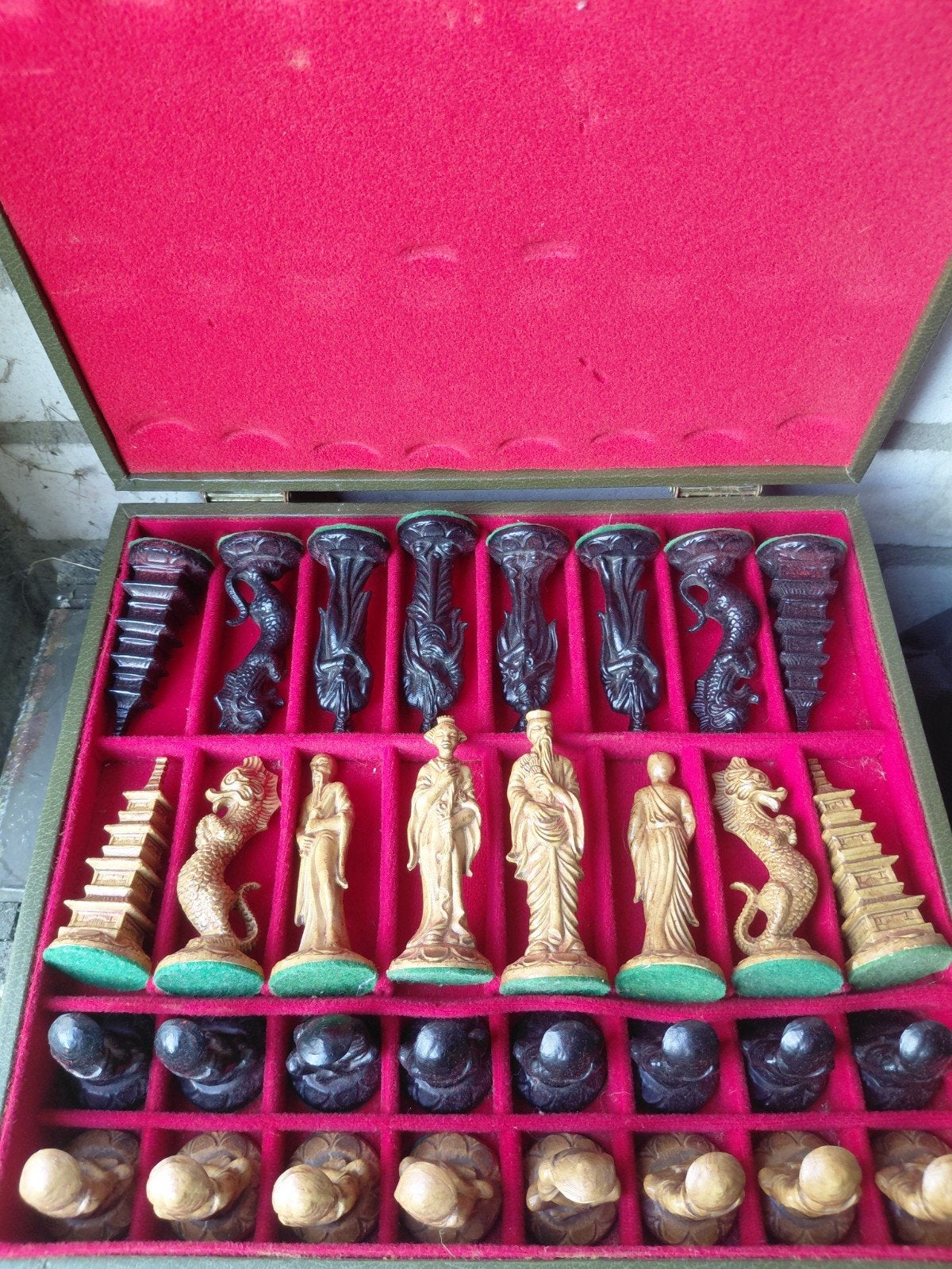 Uniek Chinees schaakspel in koffer - Manufacturas Car-Mon, Een of twee spelers, Ophalen of Verzenden, Gebruikt, Manufacturas Car-Mon Valencia
