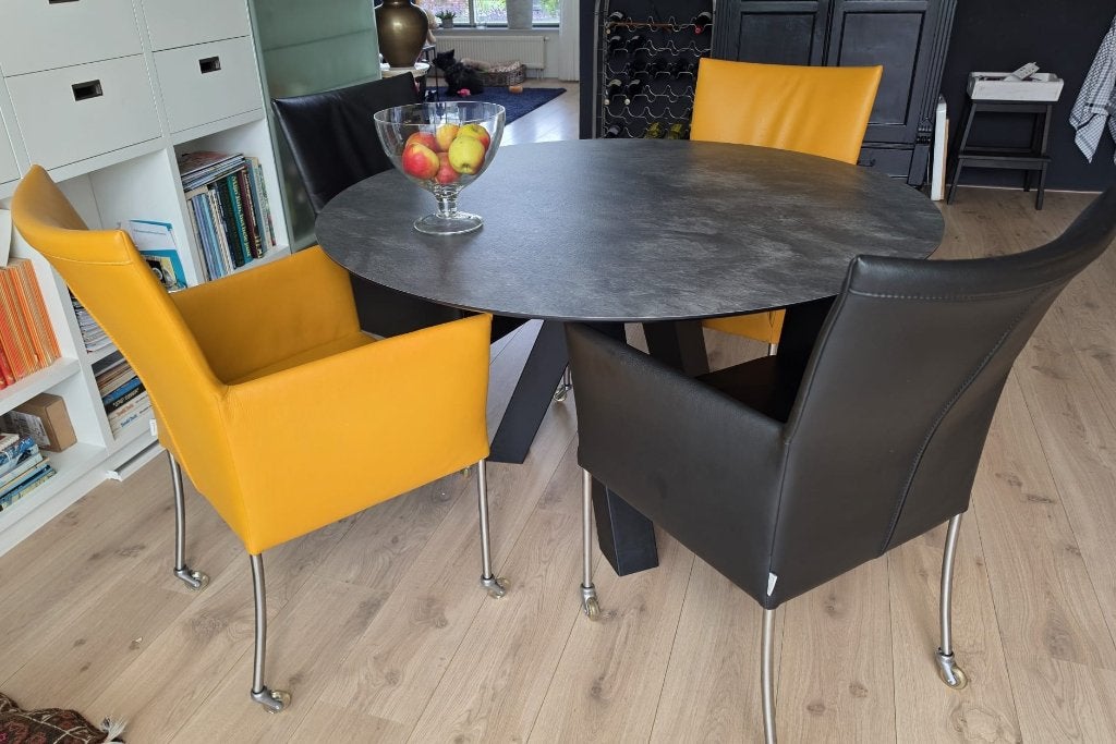 Eettafel, Huis en Inrichting, Tafels | Eettafels, Rond, Nieuw, Ophalen of Verzenden, Vijf personen of meer