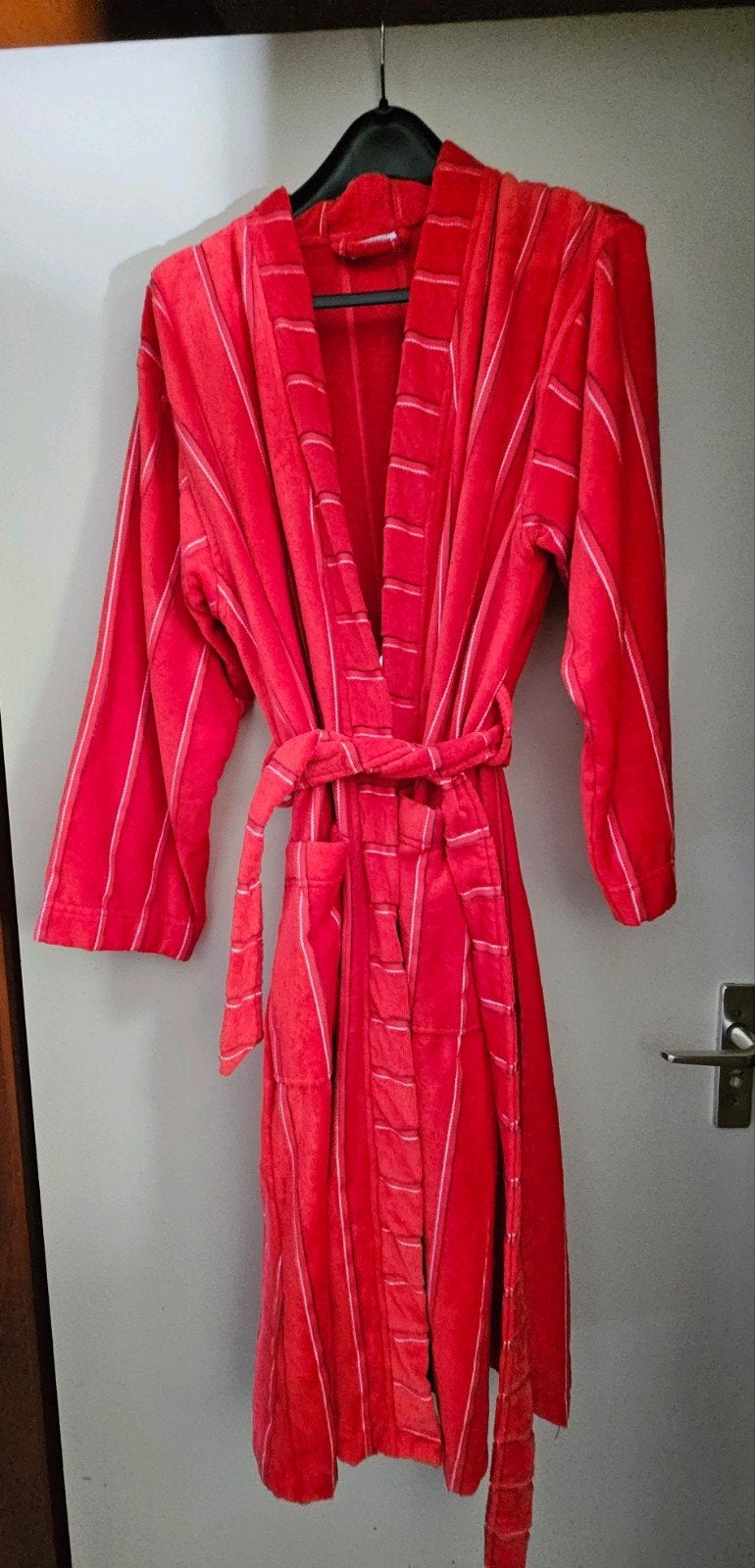 Ringella fijne rode badjas ochtendjas 46, Ringella, Ophalen of Verzenden, Zo goed als nieuw, Maat 46/48 (XL) of groter