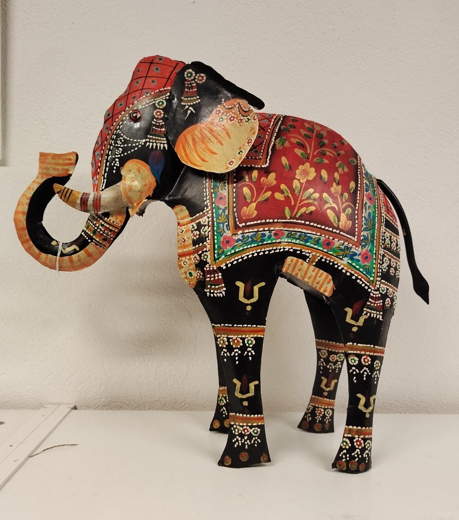 Olifant van gerecycled blik in oosterse stijl, Ophalen of Verzenden, Nieuw, Dier