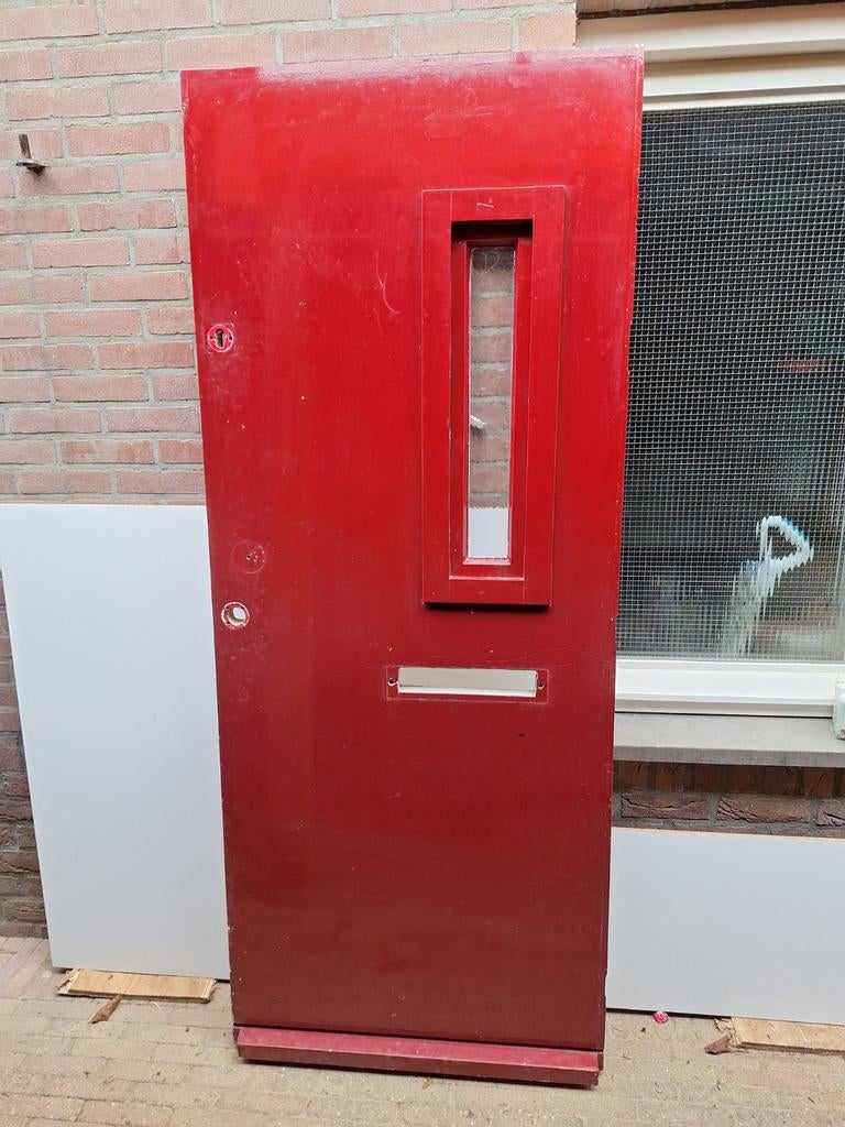 Massieve voordeur, Ophalen of Verzenden, Buitendeur, 200 tot 215 cm
