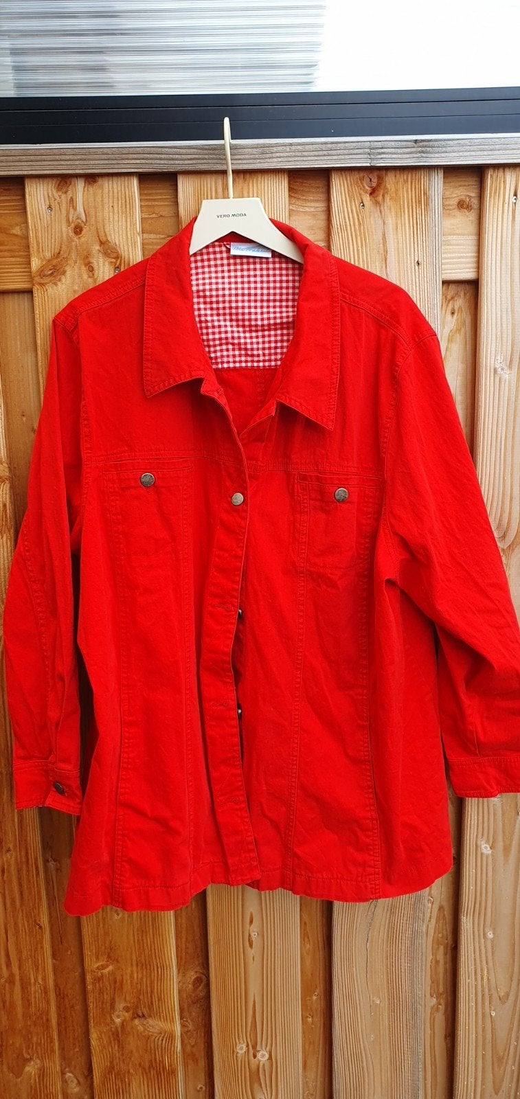 Ulla popken  spijkerjas mt 54/56, Kleding | Dames, Grote Maten, Verzenden, Nieuw, Blauw