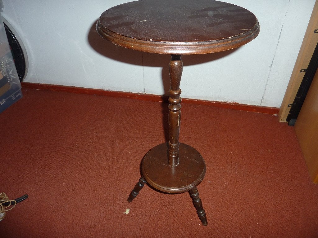Vintage houten bijzettafel, Huis en Inrichting, Ophalen, Gebruikt, Hout
