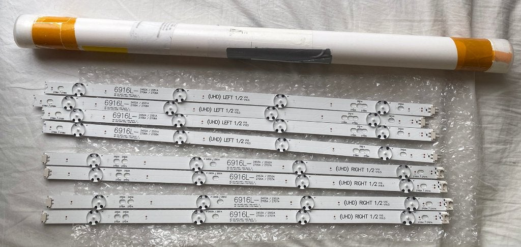 Complete set van LED-backlight strips voor 49-inch LG UHD TV, Ophalen of Verzenden, Nieuw
