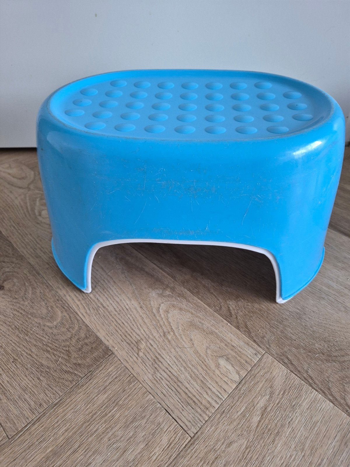 Blauw kunststof opstapje, Huis en Inrichting, Ophalen, Gebruikt, Kunststof