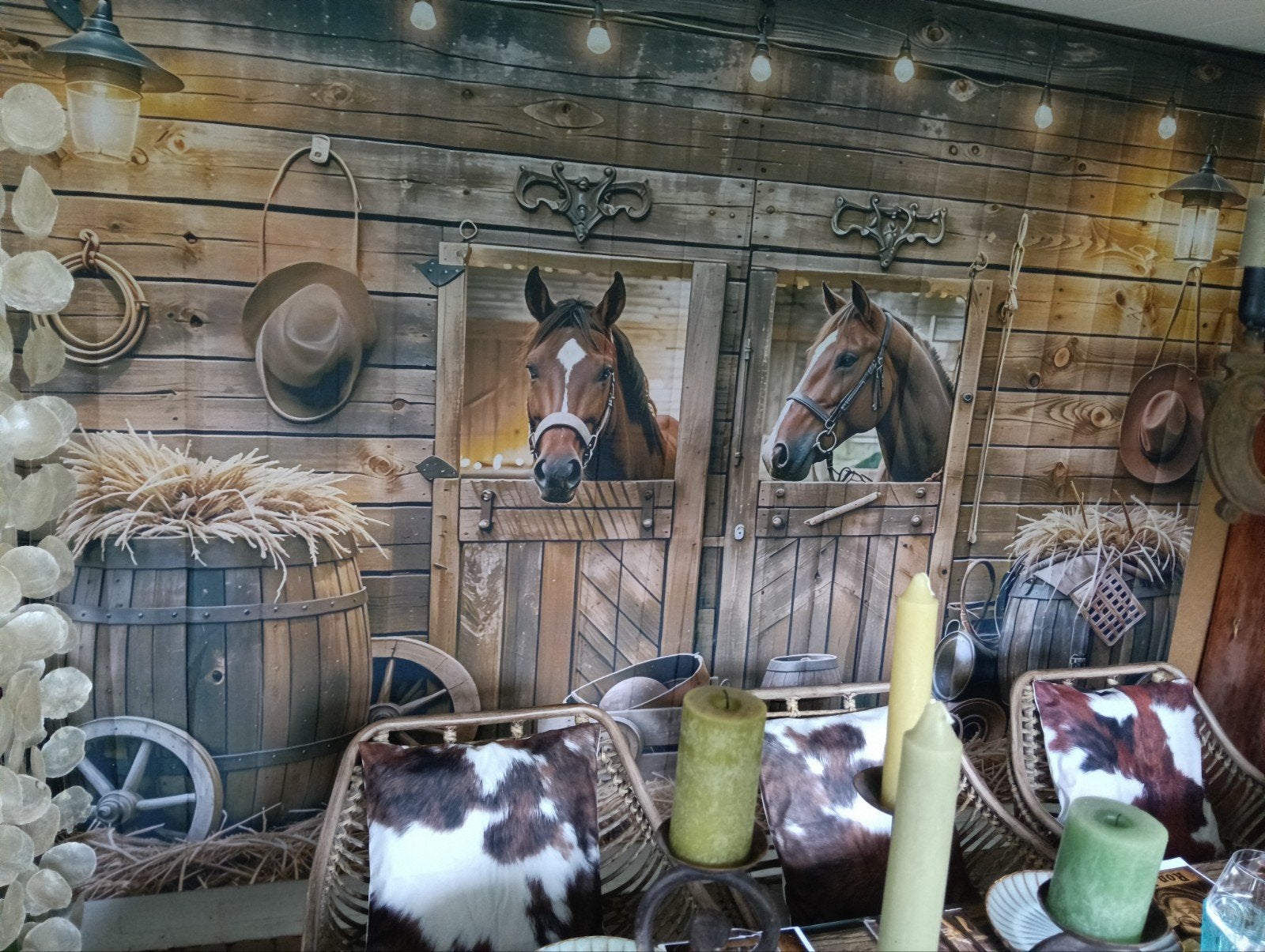 country western cowboy paard paarden feestartikelen backdrop, Ophalen of Verzenden, Nieuw