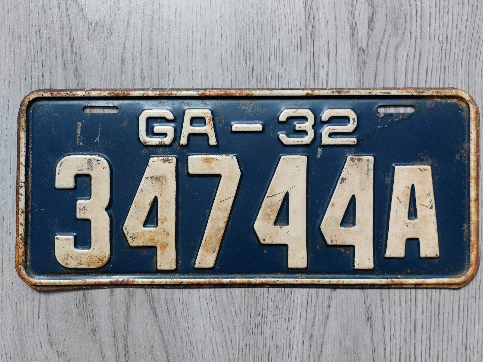 Kenteken 1932 Georgia USA Nummerplaat Nummerbord, Verzamelen, Ophalen of Verzenden, Gebruikt, Auto's