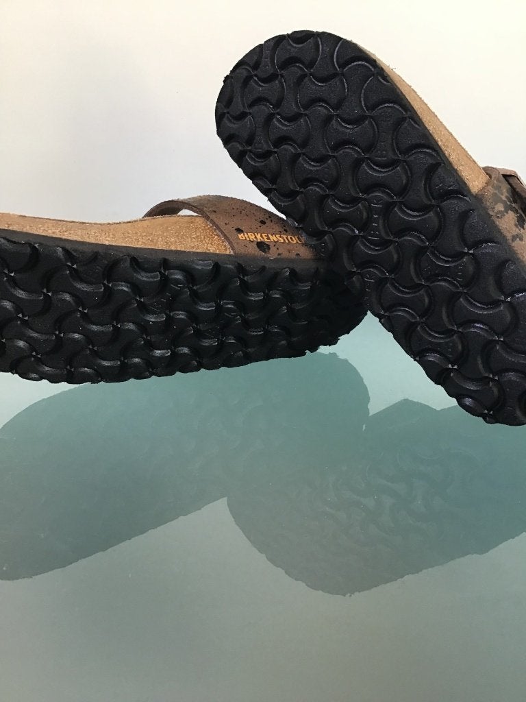 Birkenstock 36 | bruine slippers Gizeh | Gratis verzenden, Kleding | Dames, Schoenen, Slippers, Bruin, Verzenden, Zo goed als nieuw