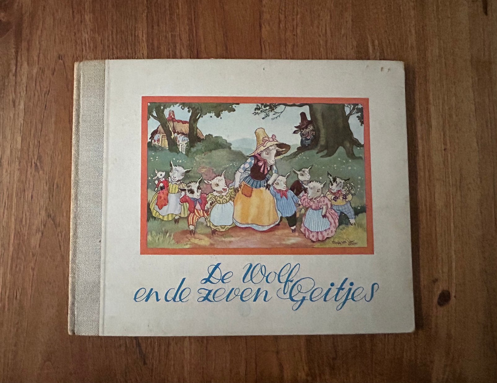 De wolf en de zeven geitjes - Illustraties van E.M Harmsen v, Ophalen of Verzenden, Gelezen