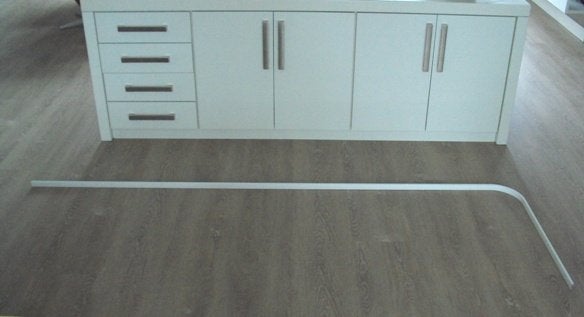 Nieuwe Luxe geruisloze gordijnrails met bocht 220 cm rails, Huis en Inrichting, Stoffering | Gordijnen en Lamellen, Nieuw, 200 cm of meer