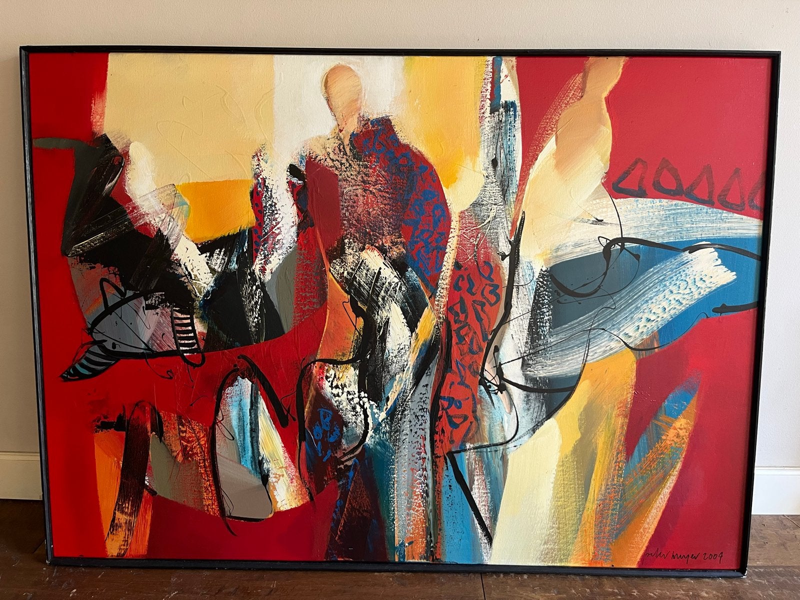 Nieuw Begin - Peter Meijer (2004) - Abstract Schilderij, Ophalen