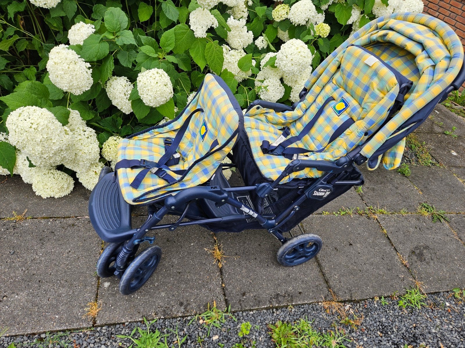 Duo kinderbuggy, Graco, Ophalen, Zo goed als nieuw, Overige merken, Zonnekap