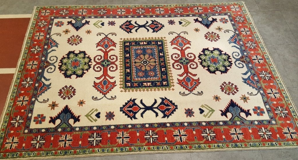Perzisch tapijt KAZAK 208x152/Vloerkleed/kelim/Oosters/Loper, 100 tot 150 cm, Www.simatapijten.nl, Nieuw, Ophalen of Verzenden