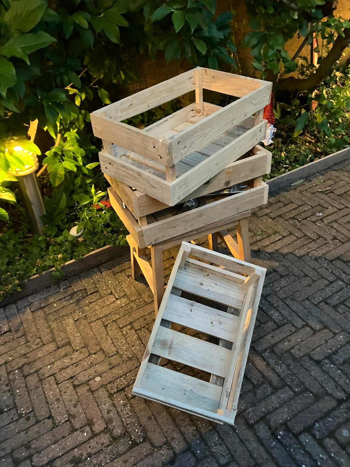 Houten kratjes, Ophalen, Zo goed als nieuw, Minder dan 50 cm