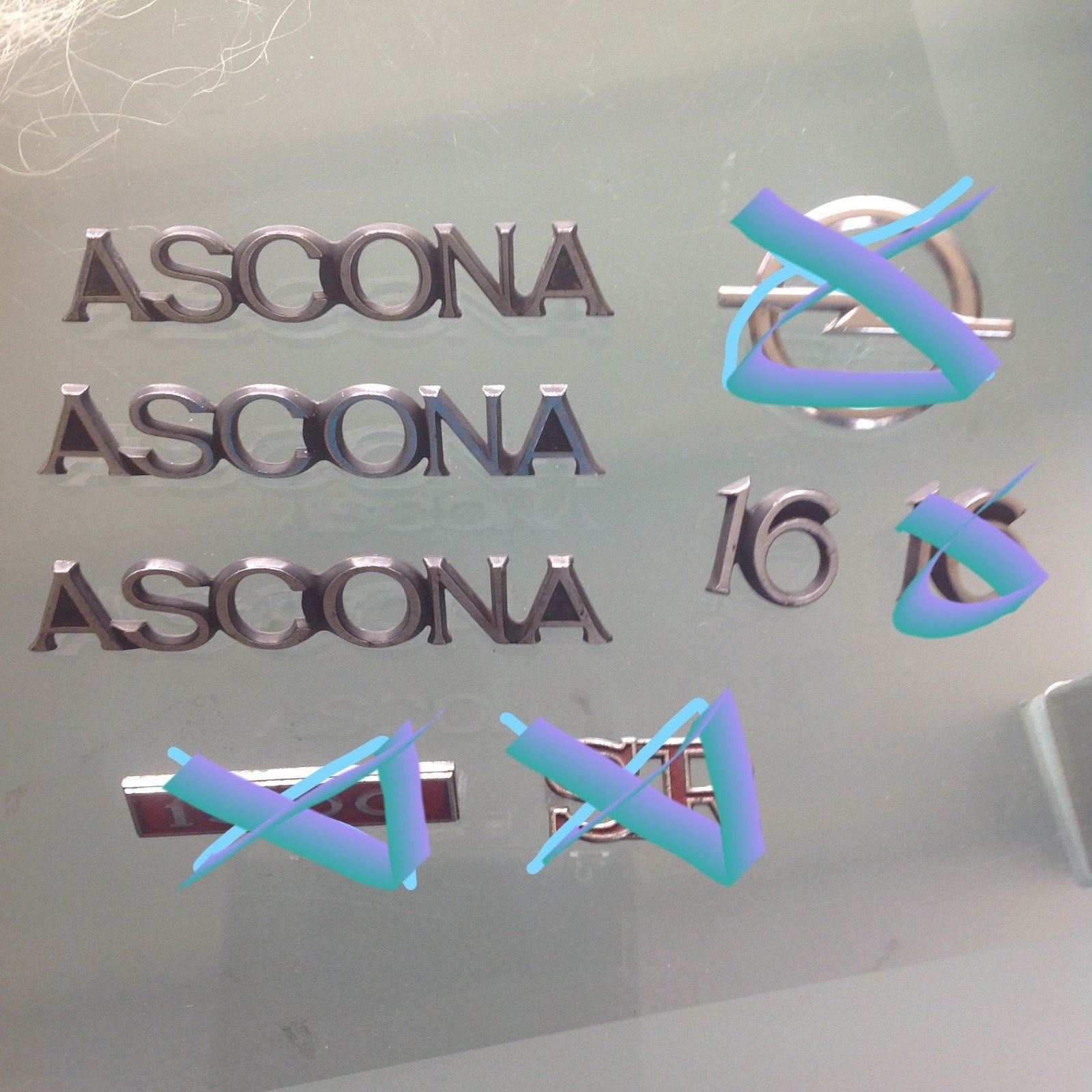 Emblemen / logo's Opel Ascona A oldtimer, Ophalen of Verzenden, Gebruikt, Opel