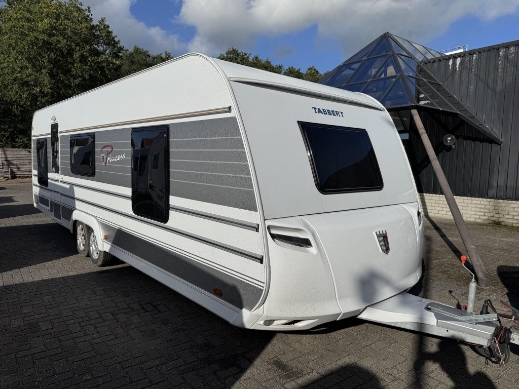 Tabbert Princess 740 2016 | Airco | Voortent | Queensbed, Caravans en Kamperen, Tabbert, Schokbreker, 7 tot 8 meter, Bedrijf
