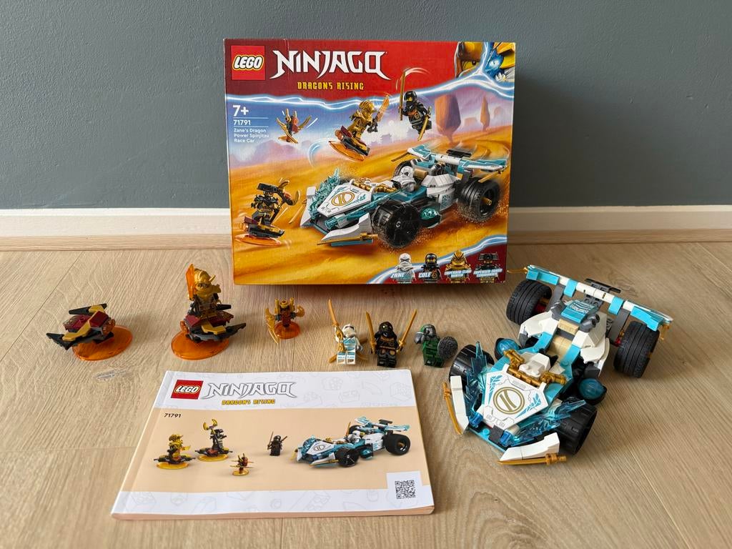 Lego Ninjago 71791 Zane's Draken Power Spinjitzu Raceauto, Lego, Ophalen of Verzenden, Zo goed als nieuw, Compleet