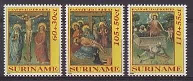 Suriname 727/9 postfris Pasen 1992, Ophalen of Verzenden, Postfris