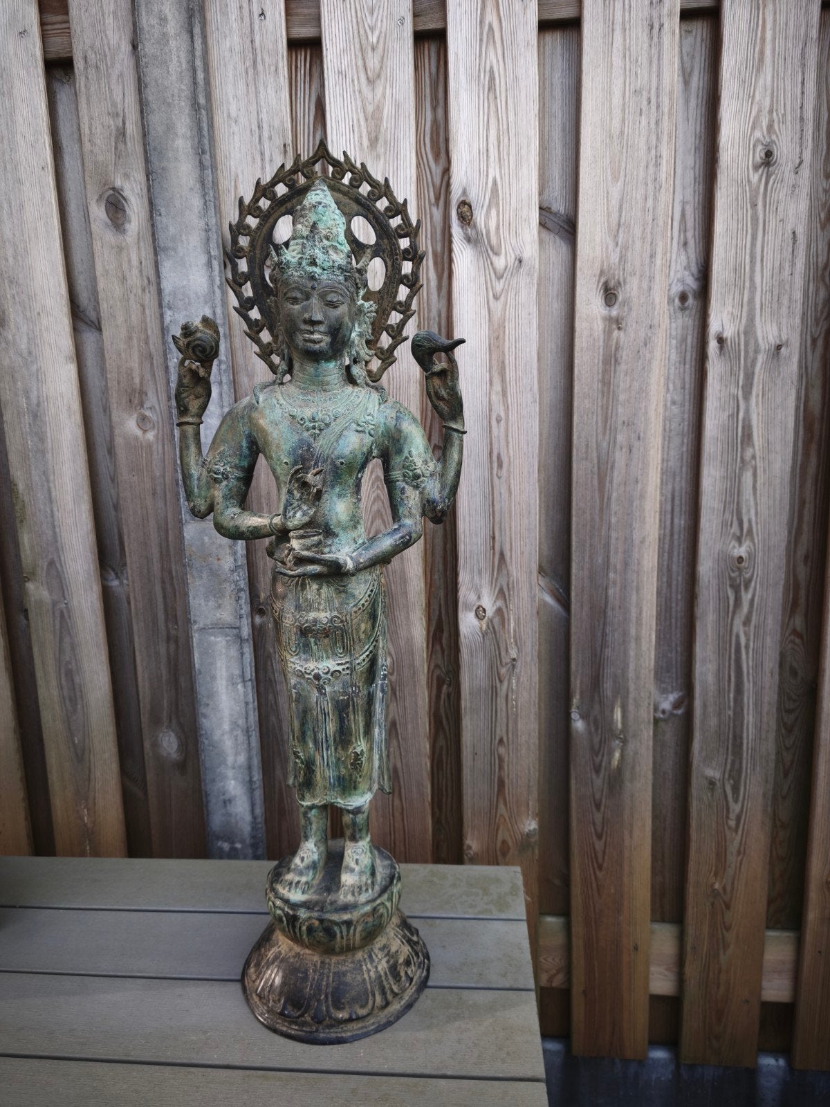 Brons messing beeld van God uit Azië, Ophalen of Verzenden