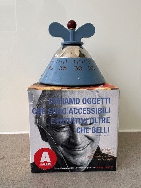 Alessi kookwekker / eierwekker **NIEUW**, Kunststof, Nieuw, Ophalen of Verzenden, Alessi