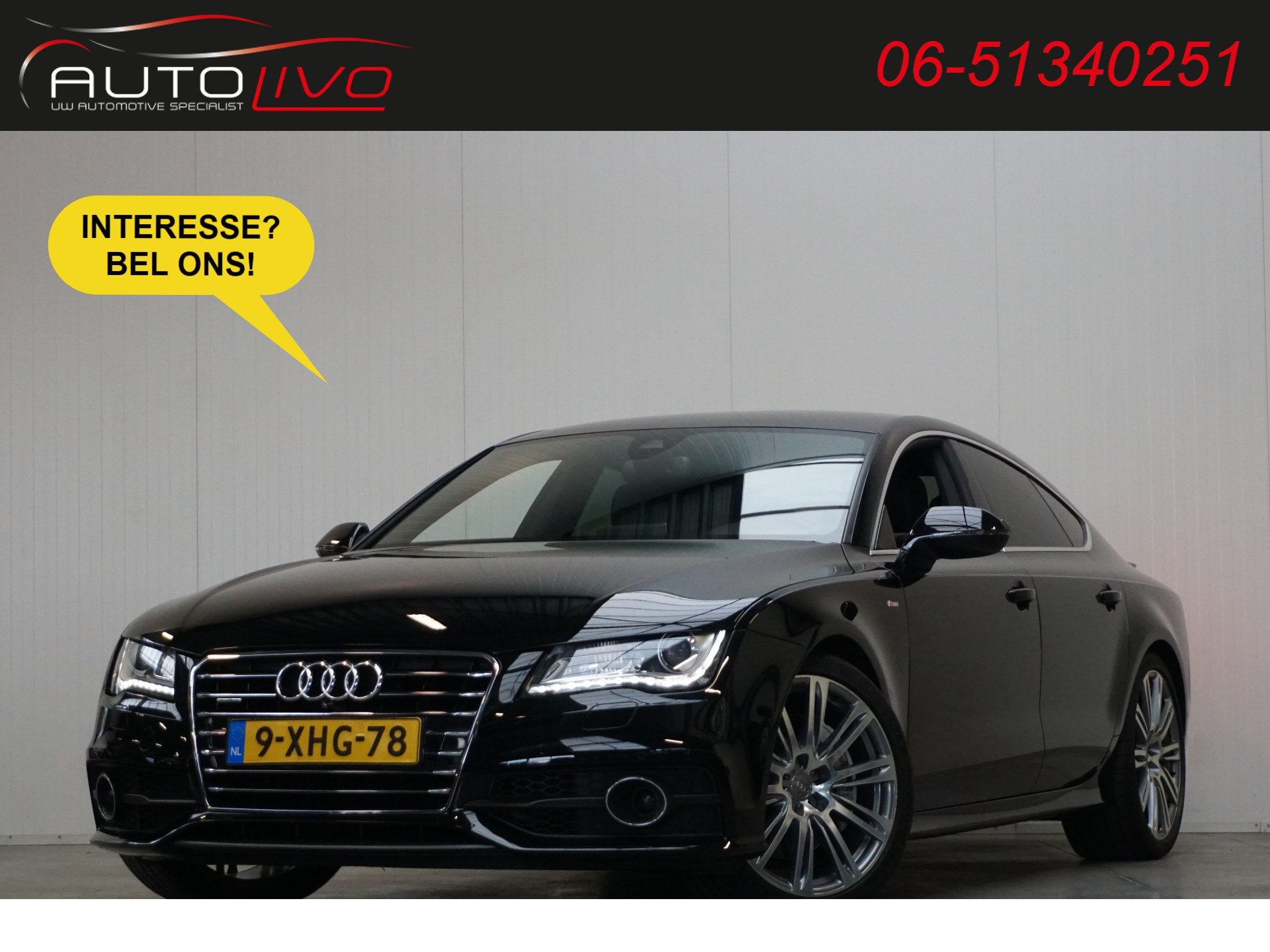 Audi A7 Sportback 3.0 TFSI quattro Pro Line plus EXCLUSIVE!, Auto's, Audi, Euro 5, Gebruikt, Zwart, 2995 cc
