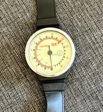 Vintage Compact Dieptemeter Militair OX Polshorloge, Ophalen of Verzenden