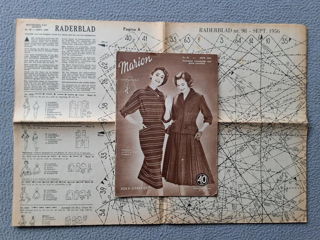 Marion kledingpatronen 1956, Ophalen of Verzenden, Gebruikt, Vrouw, Marion