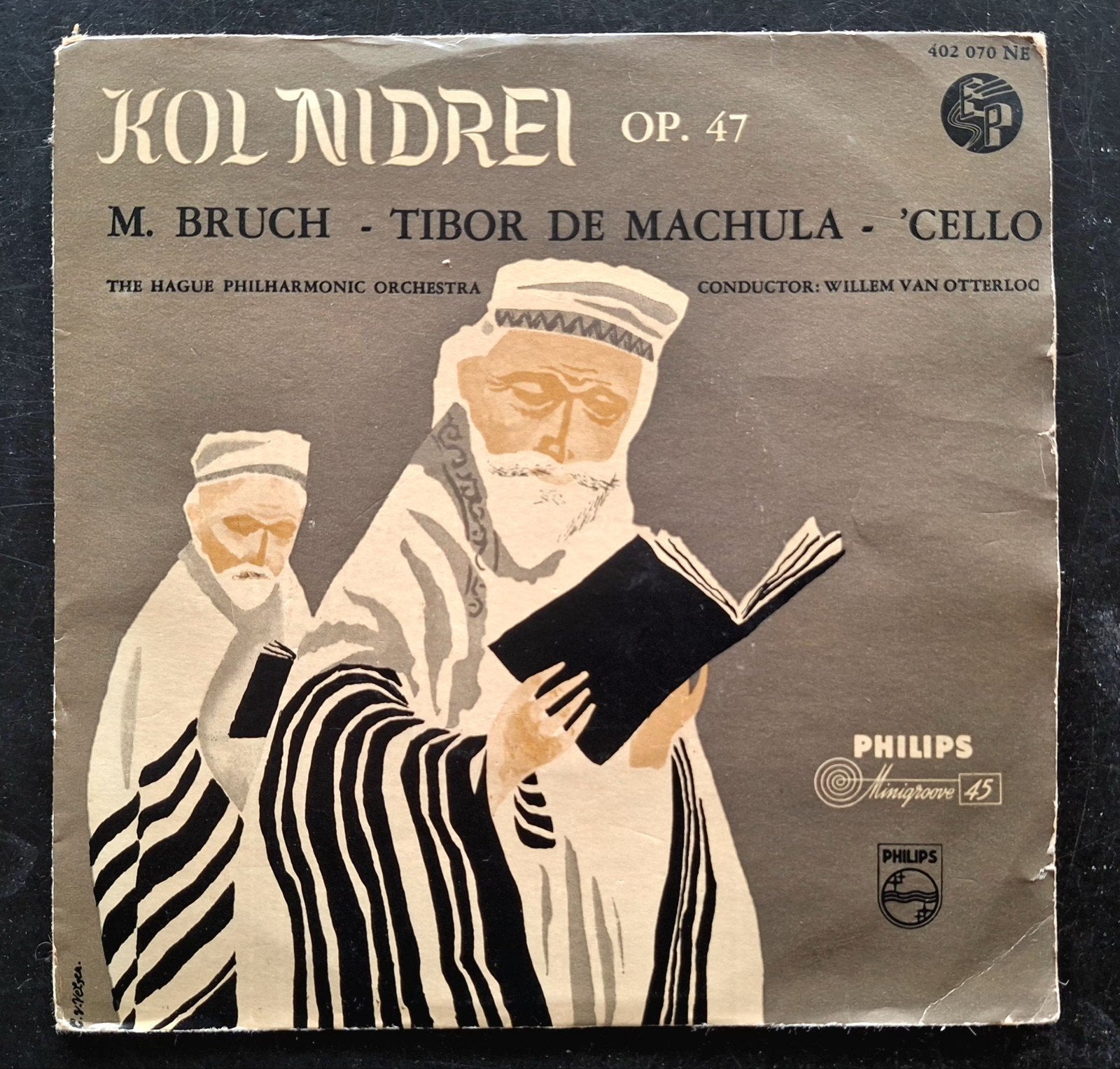7"/SINGLE  BRUCH - Kol Nidrei/De Machula-Van Otterloo, Ophalen of Verzenden, Gebruikt, Nederlandstalig