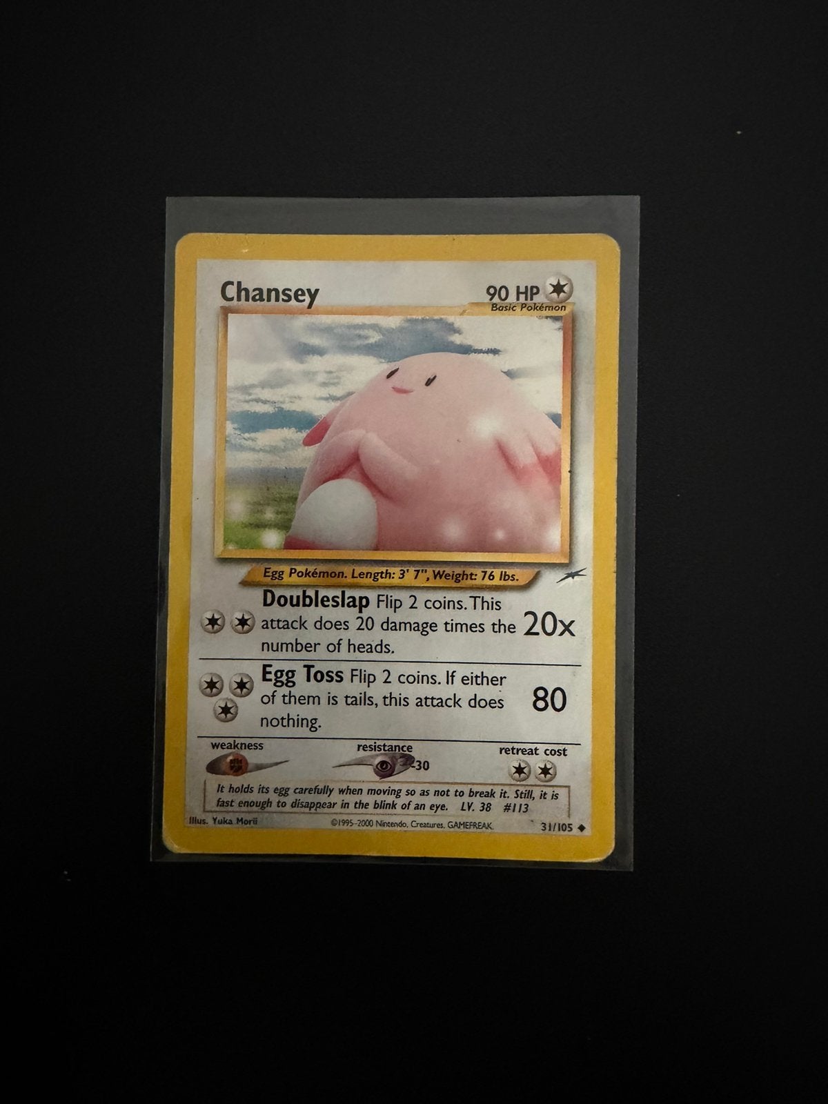 Chansey 31 Neo Destiny Pokemon kaart, Ophalen of Verzenden, Zo goed als nieuw, Losse kaart