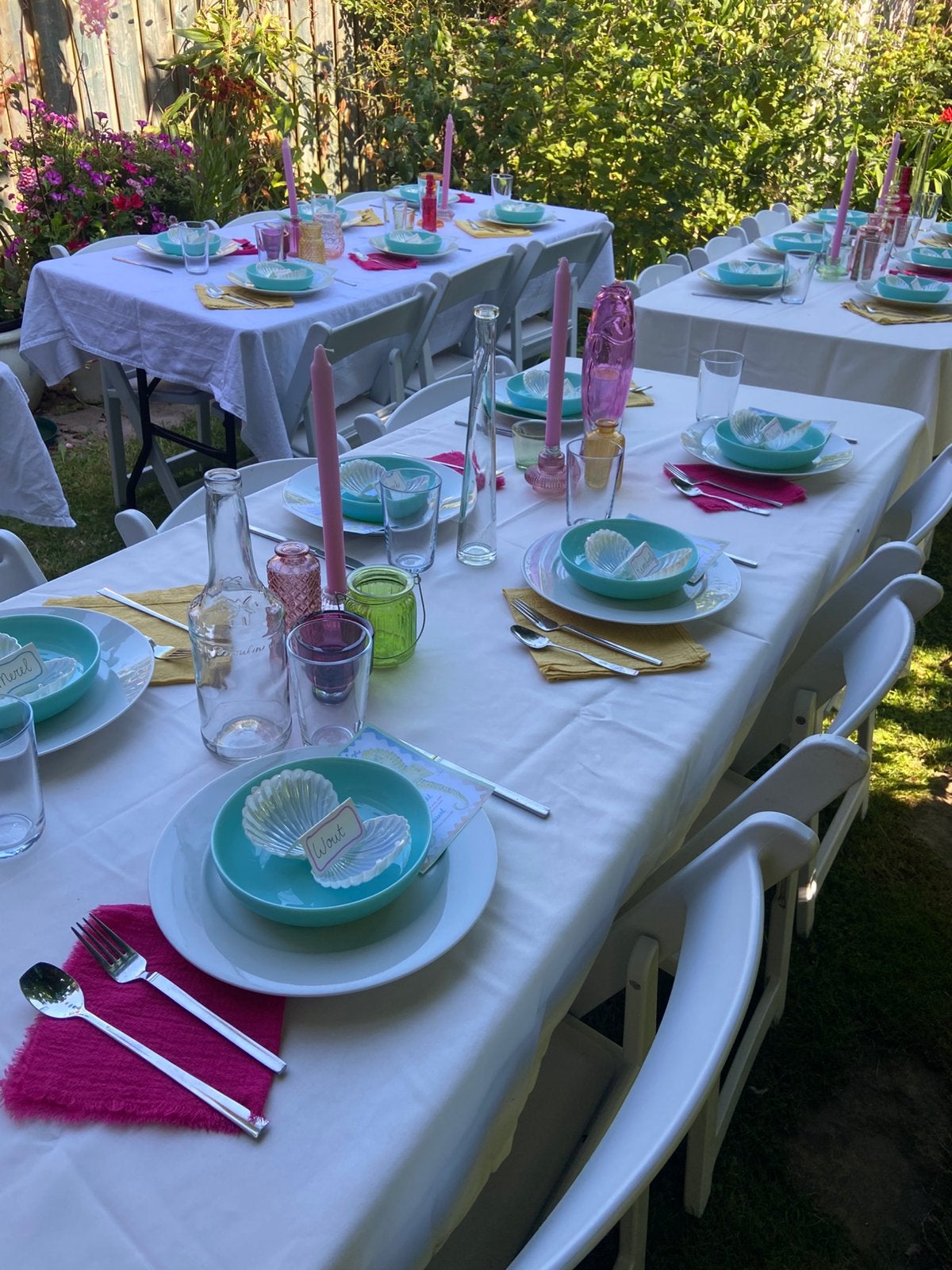 Te huur: Servies en aankleding voor diner, Hobby en Vrije tijd, Ophalen, Zo goed als nieuw
