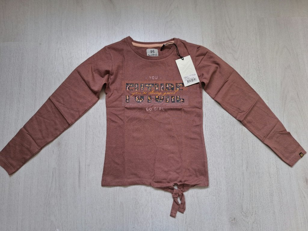 Bruin shirt van Koko Noko, maat 128 - NIEUW met kaartje, Meisje, Nieuw, Ophalen of Verzenden, Shirt of Longsleeve