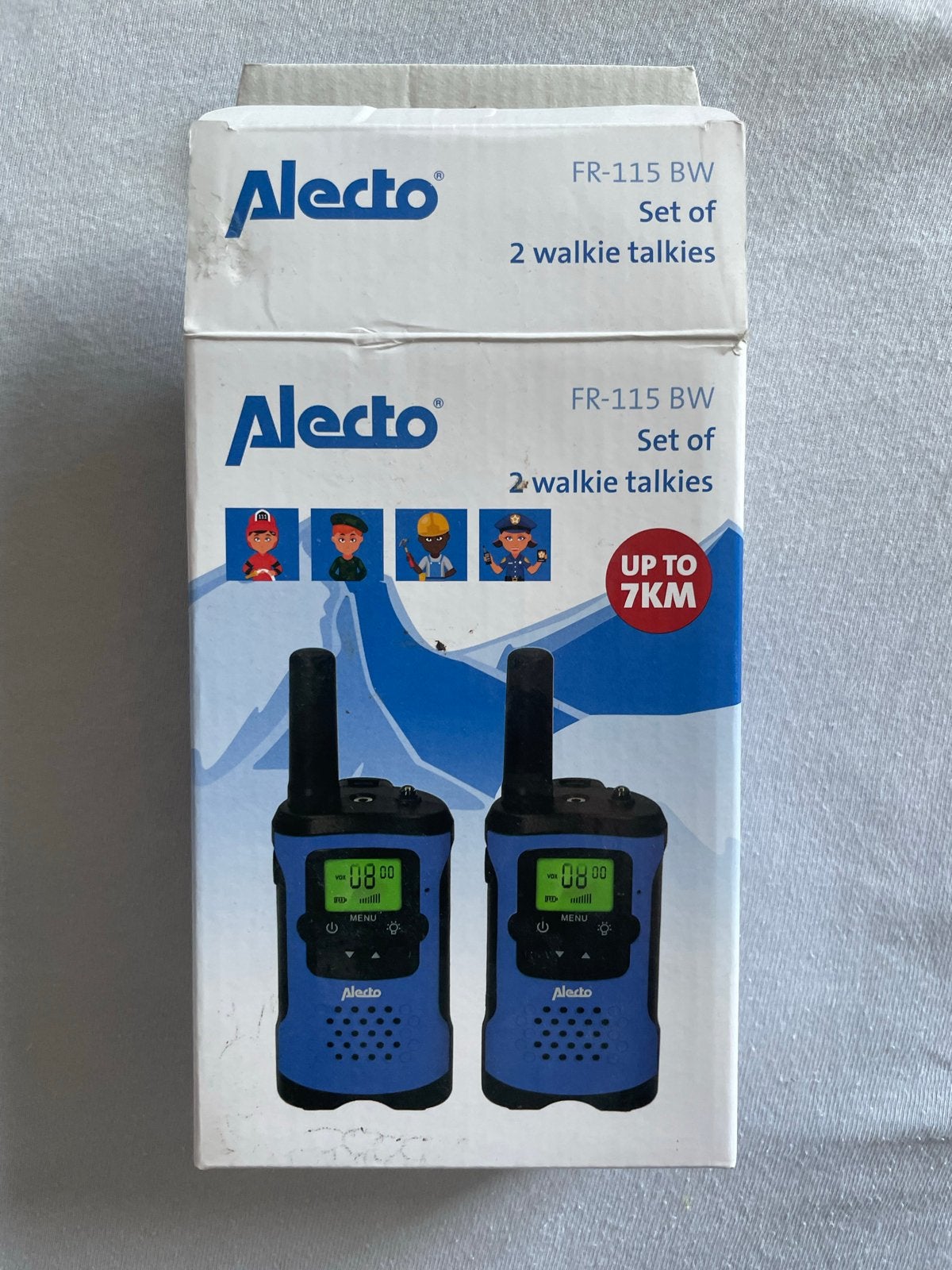 Alecto FR-115 BW Walkie Talkie Set - Bereik tot 7KM, 5 tot 15 km, Nieuw, Ophalen of Verzenden, Portofoon of Walkie-talkie