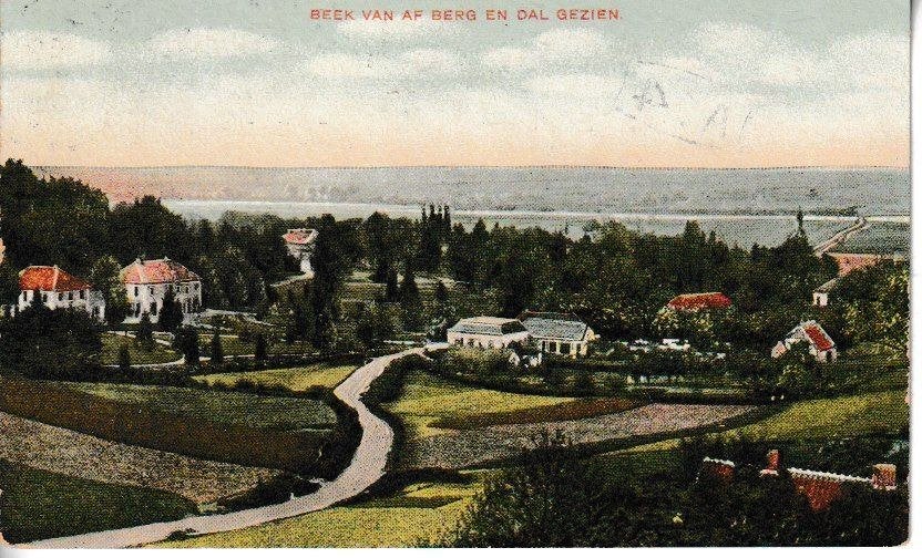 BEEK - 1908 - BEEK van af BERG en DAL GEZIEN, Ophalen of Verzenden, Voor 1920, Gelopen, Gelderland