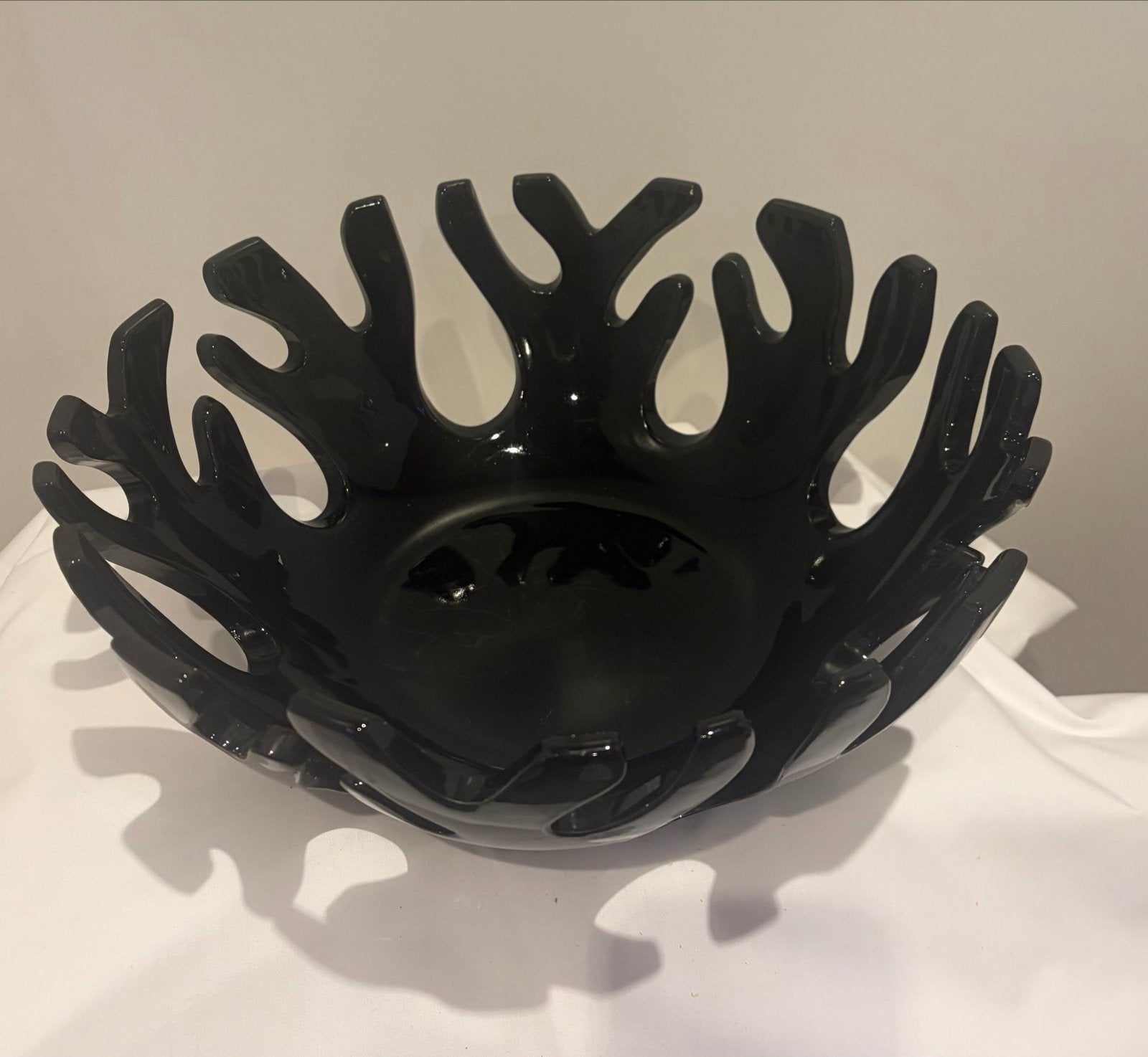Alessi Fruitschaal Zwart Koraal Design 29 cm, Huis en Inrichting, Schaal, Ophalen of Verzenden, Zo goed als nieuw, Metaal