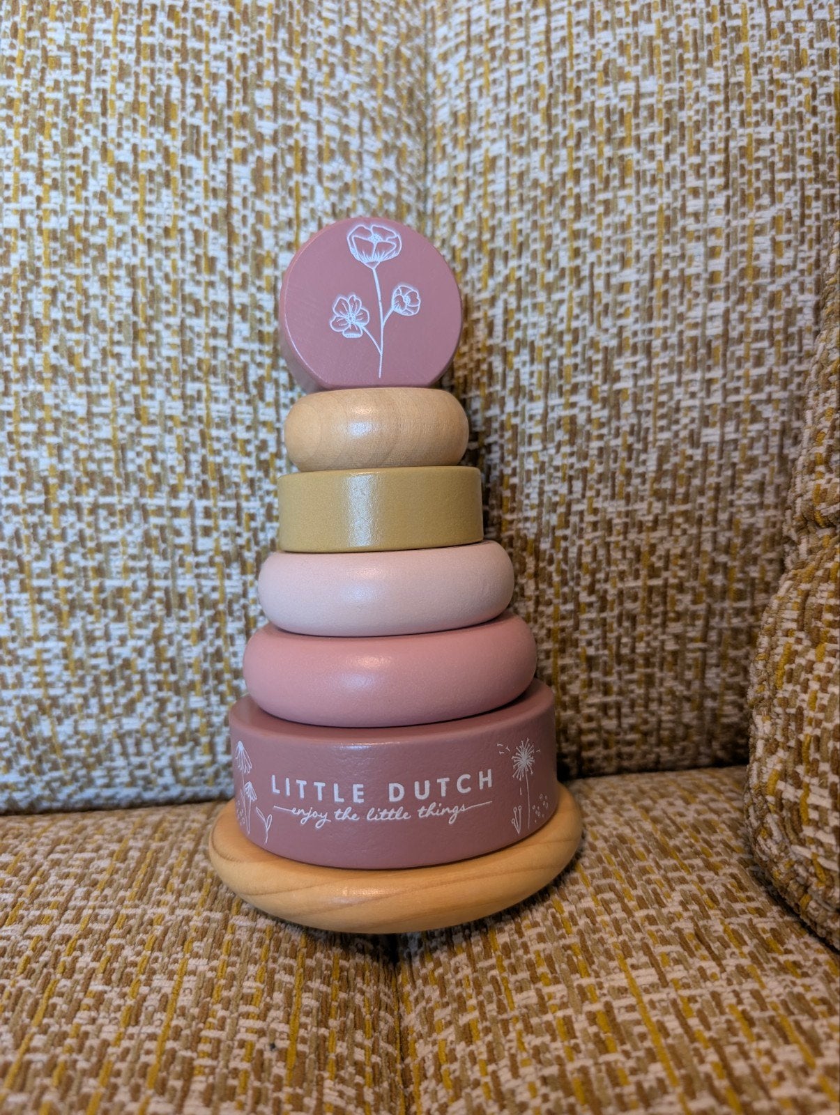 Little Dutch Houten Stapeltoren Roze Bloemen tuimelaar toren, Kinderen en Baby's, Speelgoed | Babyspeelgoed, Ophalen of Verzenden