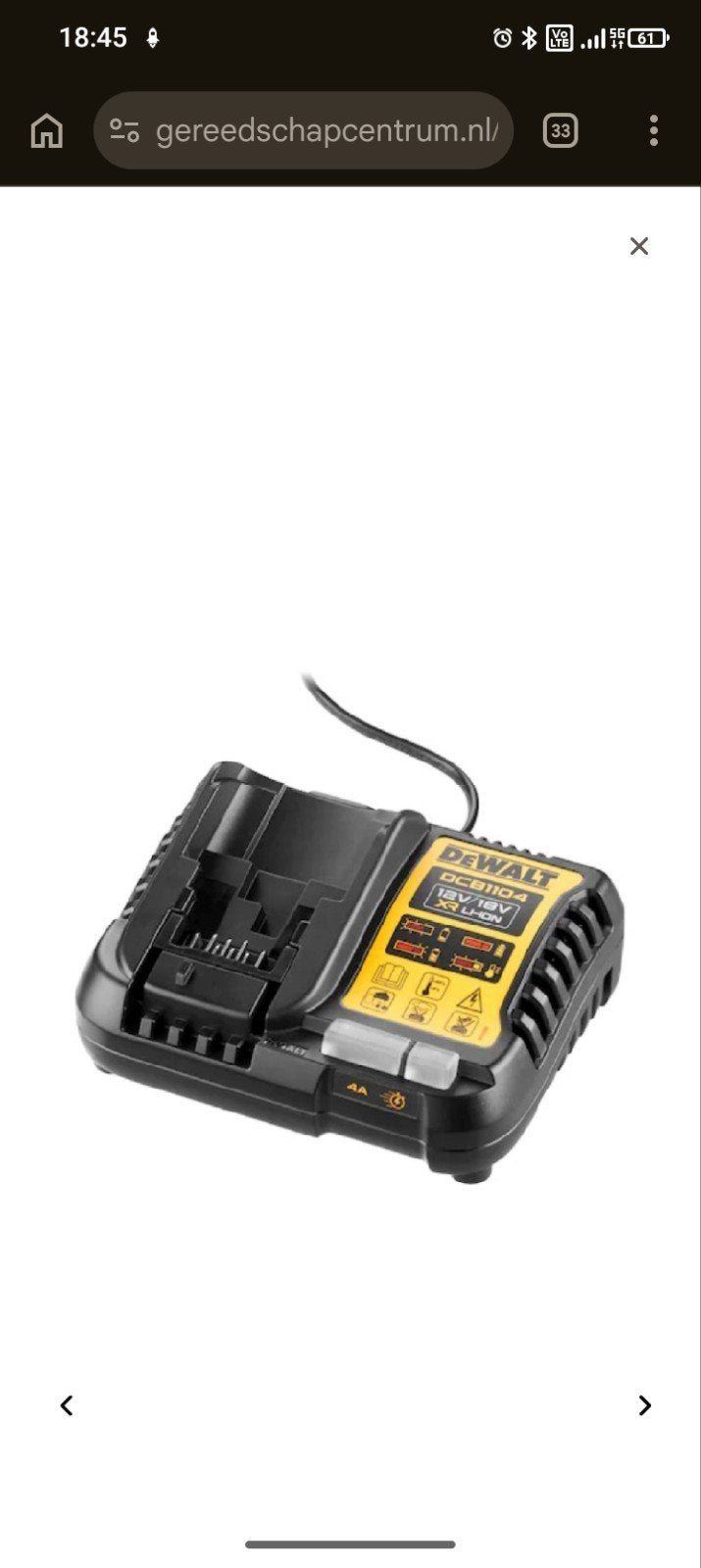 DeWalt Oplader DCB1104 - Nieuw en Ongebruikt, Doe-het-zelf en Verbouw, Ophalen of Verzenden, Nieuw