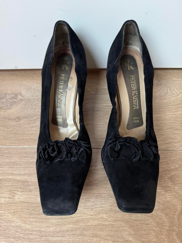 Peter Kaiser hakken zwart suède maat 39 | 5,5, Schoenen met lage hakken, Zwart, Ophalen of Verzenden, Gedragen