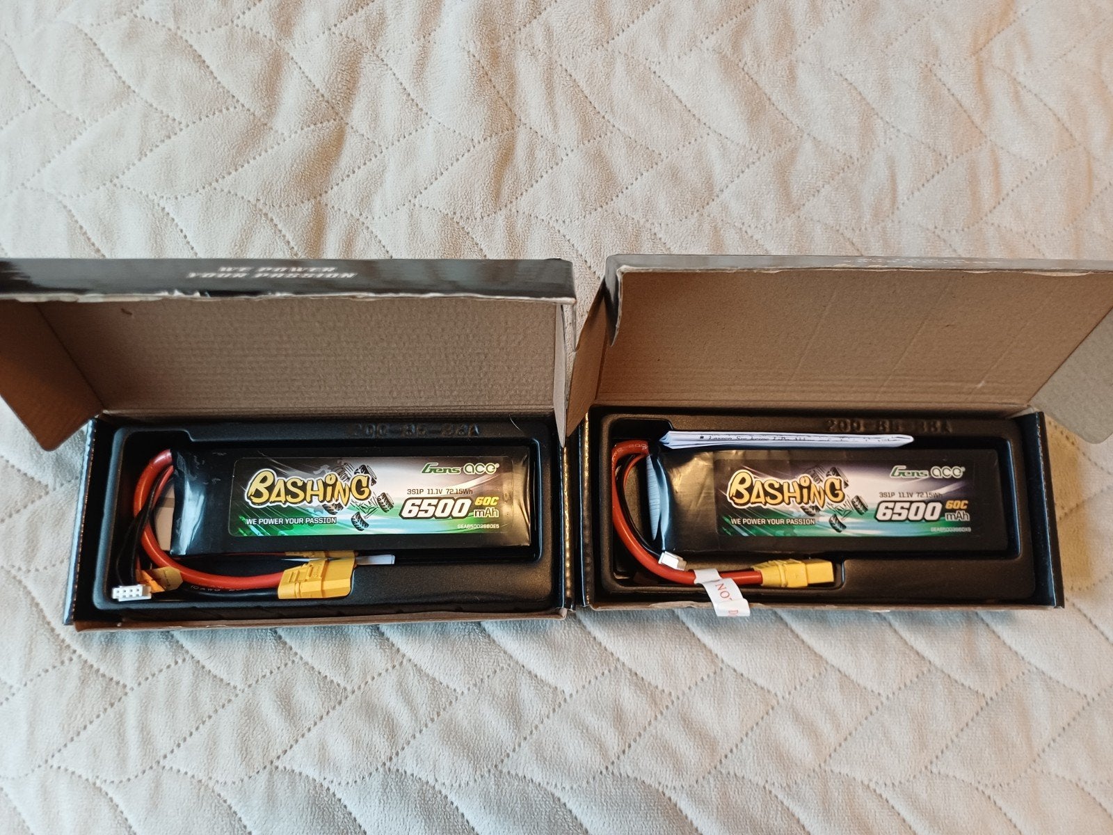 2x Nieuwe Bashing 3S 6500mAh 60C LiPo Accu's voor RC, Ophalen of Verzenden, Nieuw, Elektro, Onderdeel
